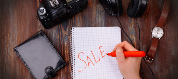 sale written on